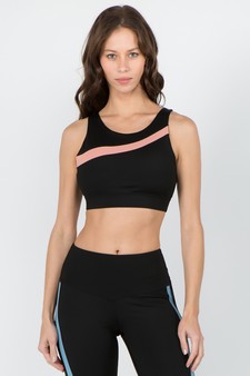 Women's Striped Activewear Sports Bra style 3