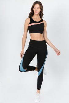 Women's Striped Activewear Sports Bra style 5