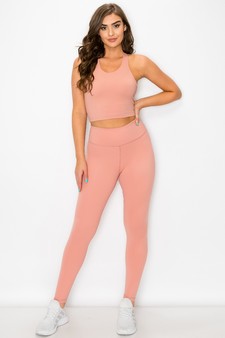 Women's Strappy Back Longline Activewear Set style 2