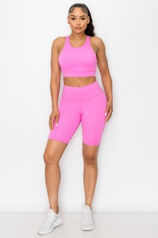 Women’s Three is the Charm Biker Shorts Activewear Set style 2