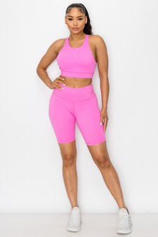 Women’s Three is the Charm Biker Shorts Activewear Set style 4