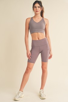 Women's Buttery Soft Sports Bra and Shorts Activewear Set