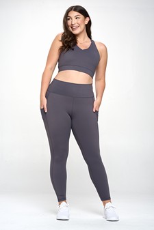 Women's Buttery Soft Sports Bra and Legging Activewear Set style 4