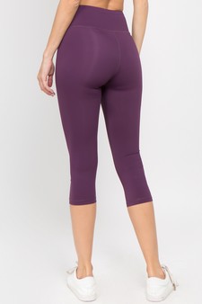 Women's Capri Activewear Leggings w/ Hidden Waistband Pocket (Small only) style 3