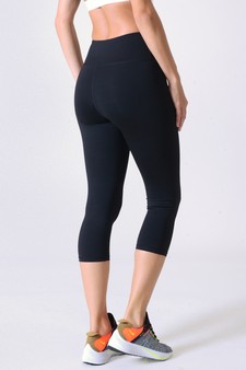 Women's Capri Activewear Leggings w/ Hidden Waistband Pocket (Small only) style 3