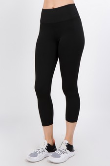 Women's Capri Activewear Leggings w/ Hidden Waistband Pocket style 5