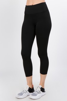 Women's Capri Activewear Leggings w/ Hidden Waistband Pocket style 9