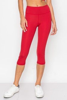 Women's Capri Activewear Leggings w/ Hidden Waistband Pocket style 2