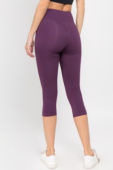 Women's Capri Activewear Leggings w/ Hidden Waistband Pocket style 3