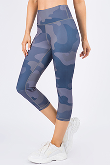 Women's Blue Tones Capri Activewear Leggings style 2