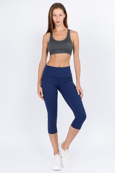 Women's Buttery Soft Capri Activewear Leggings (Large only) style 4