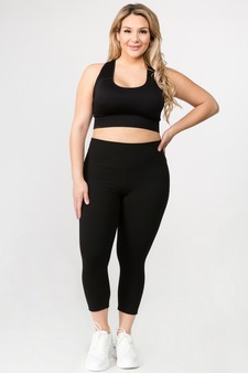 Women's Buttery Soft Capri Activewear Leggings (XXXL only) style 4