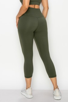 Women's Buttery Soft Capri Activewear Leggings style 4