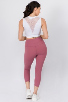 Women's Buttery Soft Capri Activewear Leggings style 4