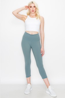 Women's Buttery Soft Capri Activewear Leggings style 4