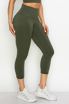 Women's Buttery Soft Capri Activewear Leggings (Medium only) style 2