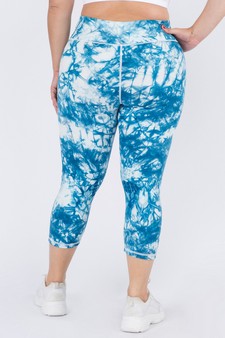 Women's Buttery Soft Tie Dye Capri Activewear Leggings style 3