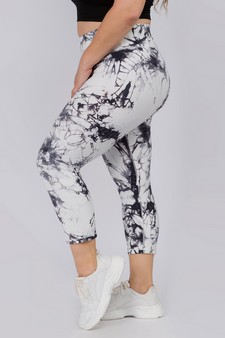 Women's Buttery Soft Tie Dye Capri Activewear Leggings style 2