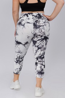 Women's Buttery Soft Tie Dye Capri Activewear Leggings style 3