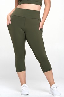 Women's Buttery Soft Activewear Capri Leggings with Pockets style 2