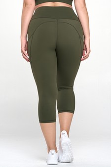 Women's Buttery Soft Activewear Capri Leggings with Pockets style 4