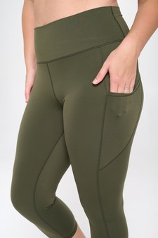 Women's Buttery Soft Activewear Capri Leggings with Pockets style 5