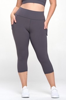 Women's Buttery Soft Activewear Capri Leggings with Pockets style 2