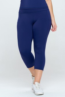 Women's Buttery Soft Activewear Capri Leggings with Pockets style 2