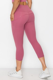 Women's Buttery Soft Activewear Capri Leggings with Pockets (Small only) style 3