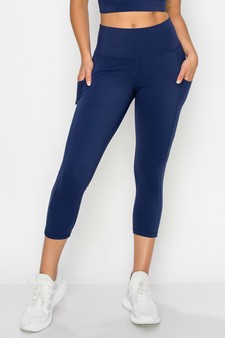 Women's Buttery Soft Activewear Capri Leggings with Pockets style 4