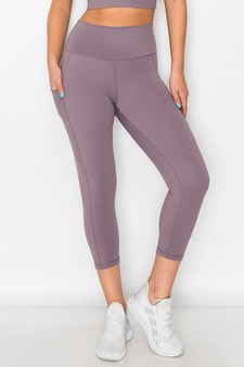 Women's Buttery Soft Activewear Capri Leggings with Pockets style 2