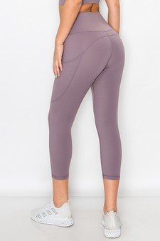 Women's Buttery Soft Activewear Capri Leggings with Pockets style 3