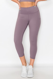 Women's Buttery Soft Activewear Capri Leggings with Pockets style 4