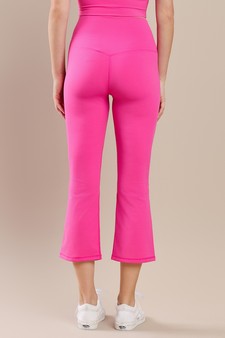 Women's Yoga Flare High Waisted Capri Buttery Soft Pants style 3