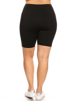 Women’s High Rise Matte Activewear Biker Shorts w/ Hidden Waistband Pocket style 3