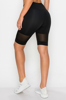 Women’s Mesh Detail Activewear Biker Shorts style 3