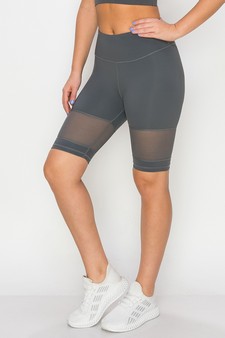 Women’s Mesh Detail Activewear Biker Shorts style 2