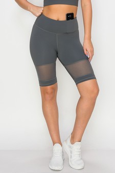 Women’s Mesh Detail Activewear Biker Shorts style 4