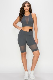 Women’s Mesh Detail Activewear Biker Shorts style 5