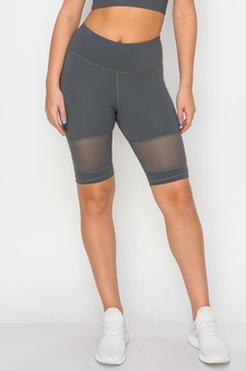Women’s Mesh Detail Activewear Biker Shorts