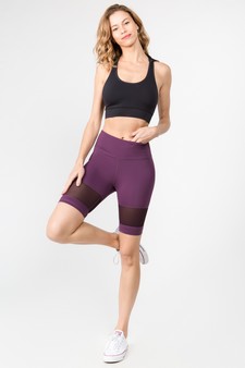 Women’s Mesh Detail Activewear Biker Shorts style 5