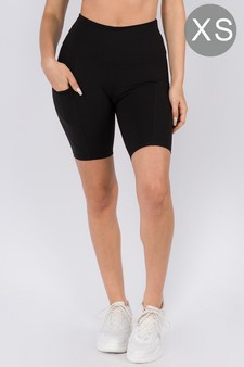 Women's Buttery Soft Activewear Biker Shorts with Pockets (XS only)