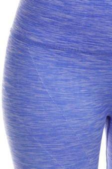 Dip Dye Ombre Athletic Capri Leggings w/High Waist Band style 4