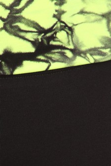 Women's Active Sport Leggings with Bright Tie Dye Trim style 4