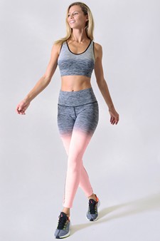 Women's Gradient Compression Ombre Activewear Leggings style 2