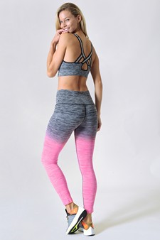 Women's Gradient Compression Ombre Activewear Leggings style 5