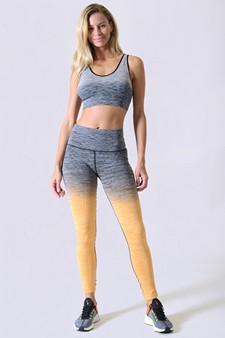 Women's Gradient Compression Ombre Activewear Leggings style 3