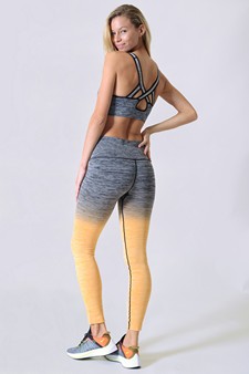 Women's Gradient Compression Ombre Activewear Leggings style 4