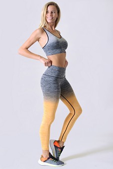 Women's Gradient Compression Ombre Activewear Leggings style 6