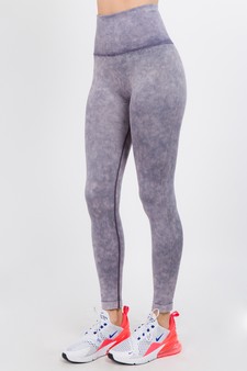 Women's High Waist Acid Wash Activewear Leggings style 2